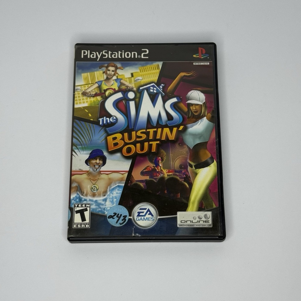 Sims Bustin' Out (Sony PlayStation 2, 2003) PS2 No Manual Tested Working